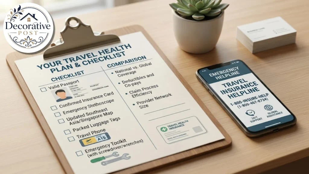 Checklist for comparing medical insurance travel policies